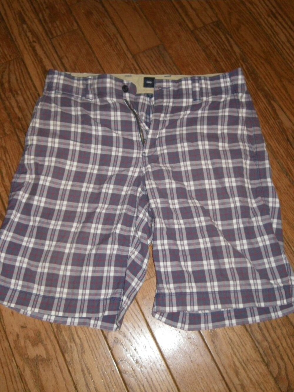 Vintage Men’s 100% Cotton GAP Plaid Shorts Sz 33